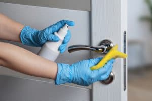 Office cleaning checklist | cleaning doorhandle